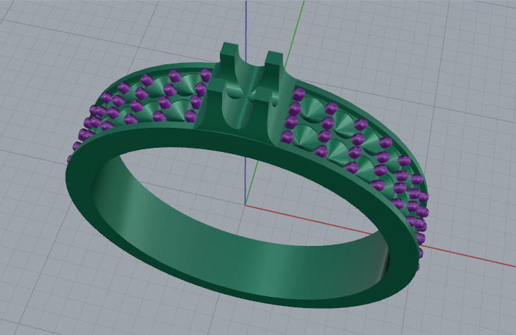 Ring N012819 3D print model_2