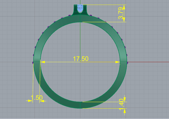 Ring N012819 3D print model_6