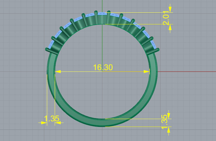 Ring N012817 3D print model_2