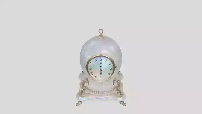 Antique Glass Mantle Clock