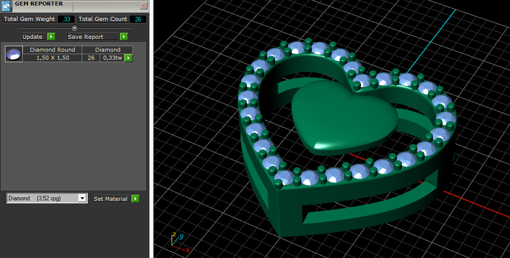 Heart N012802 3D print model_9
