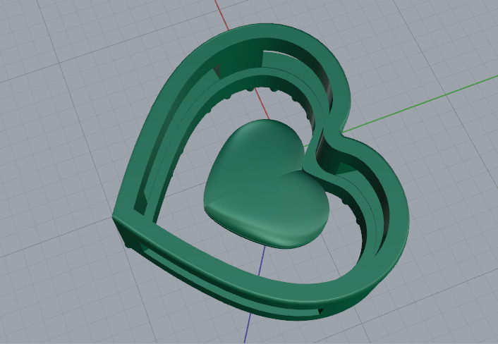 Heart N012802 3D print model_4