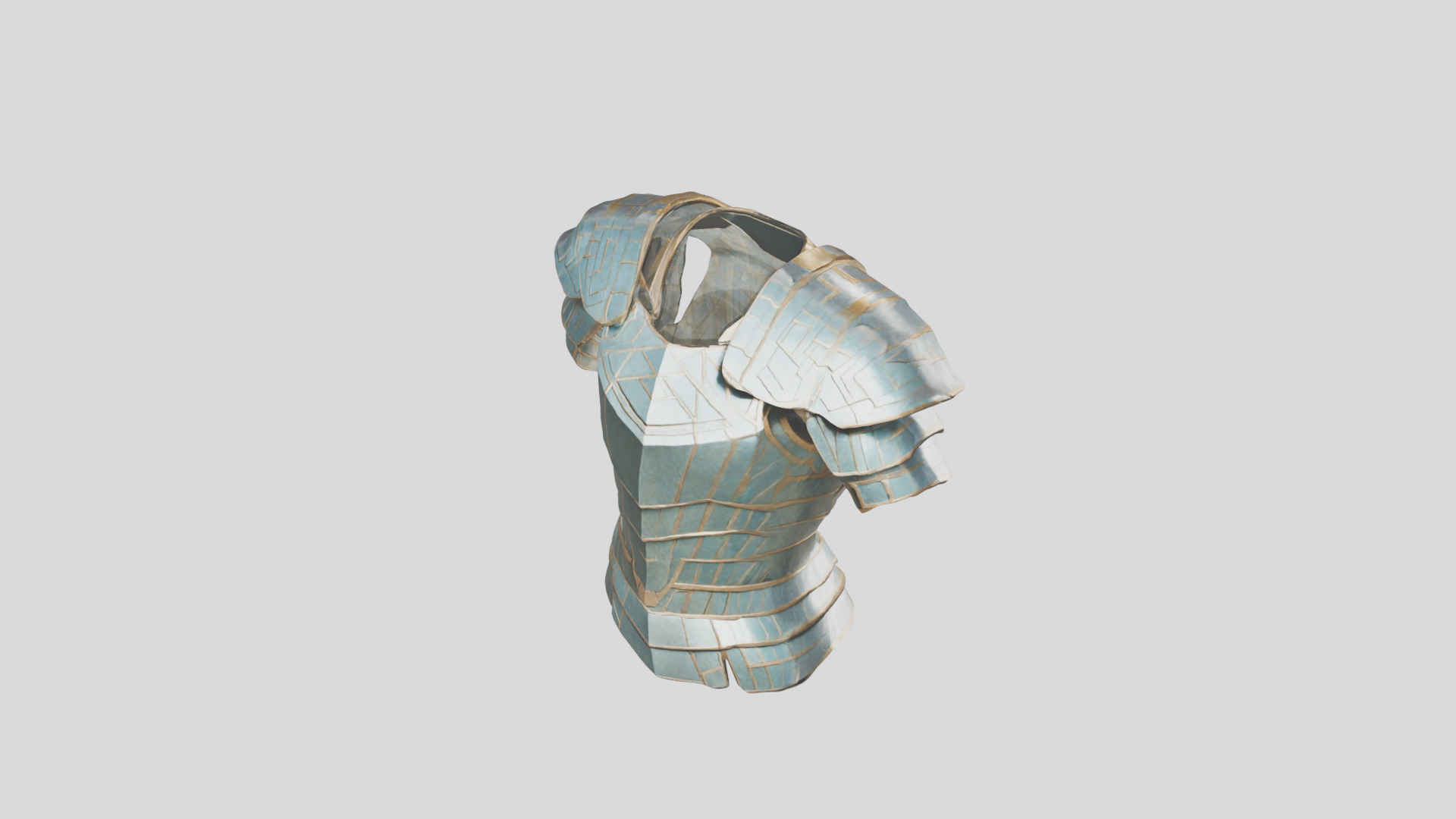Knight Armor Medieval Low-poly 3D model_6