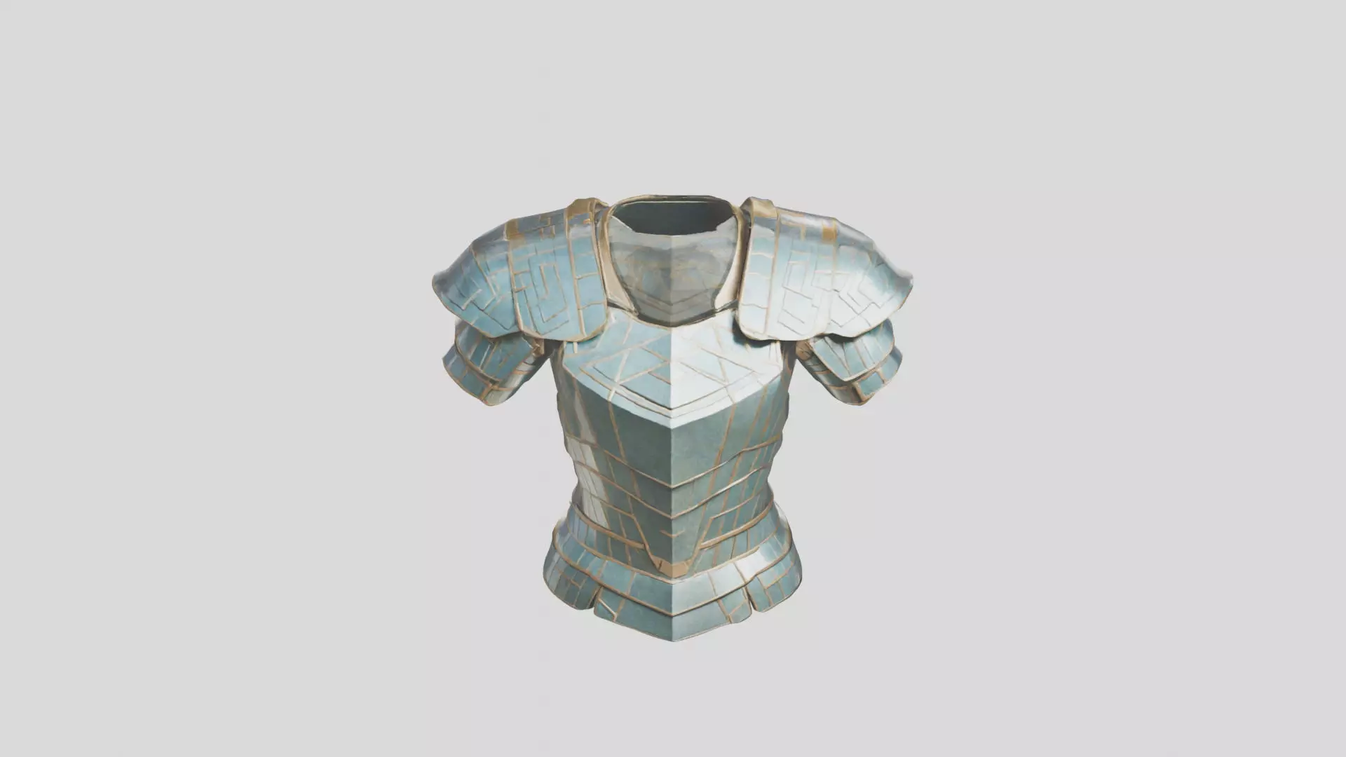 Knight Armor Medieval Low-poly 3D model_0
