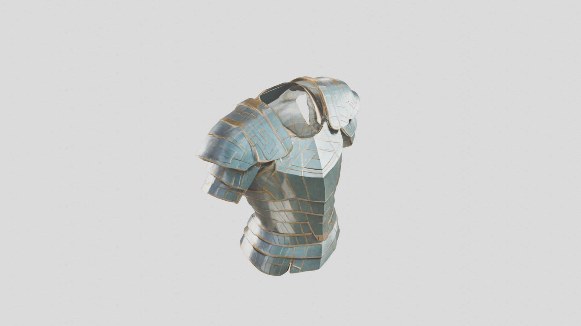Knight Armor Medieval Low-poly 3D model_9