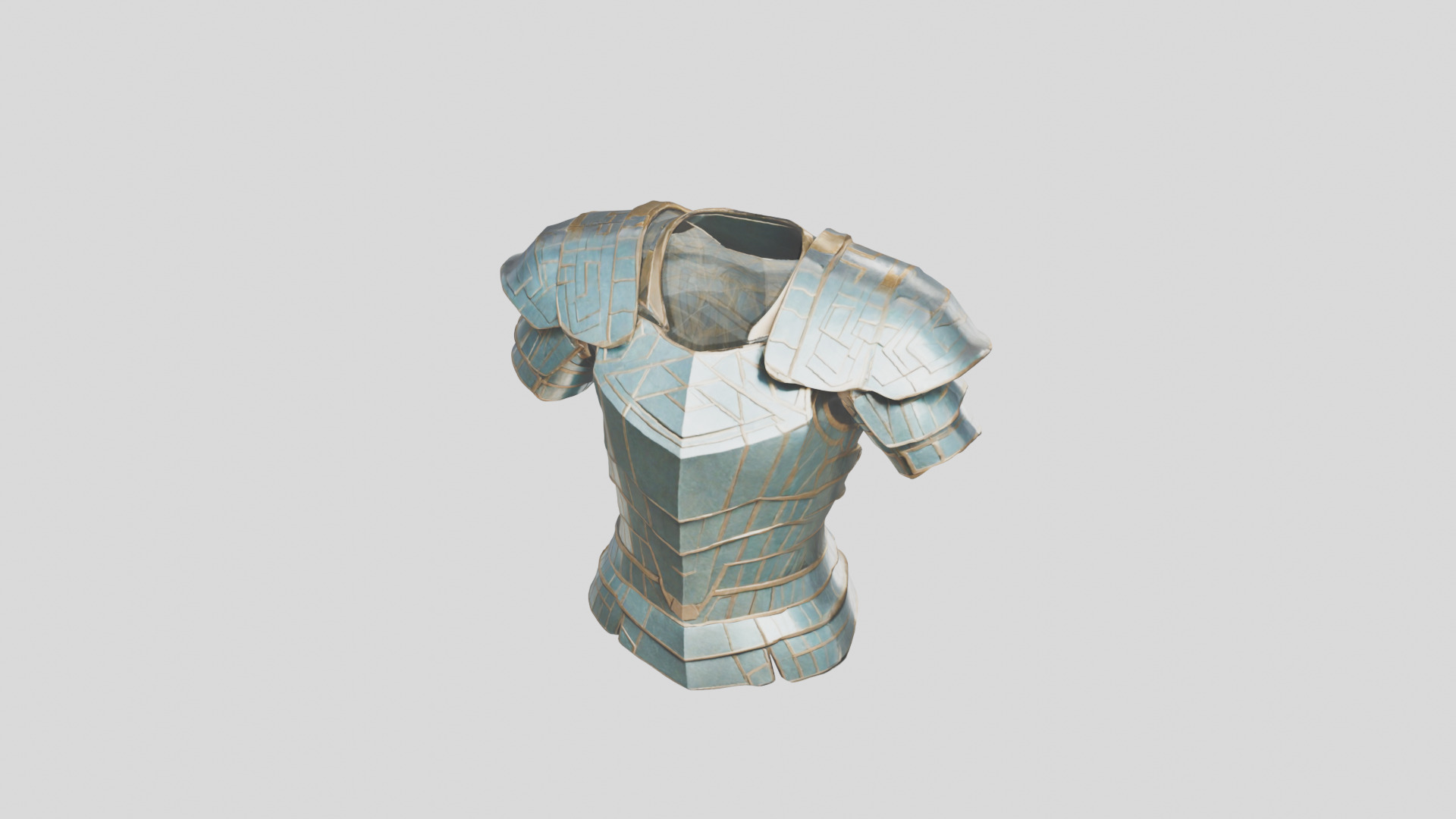 Knight Armor Medieval Low-poly 3D model_7