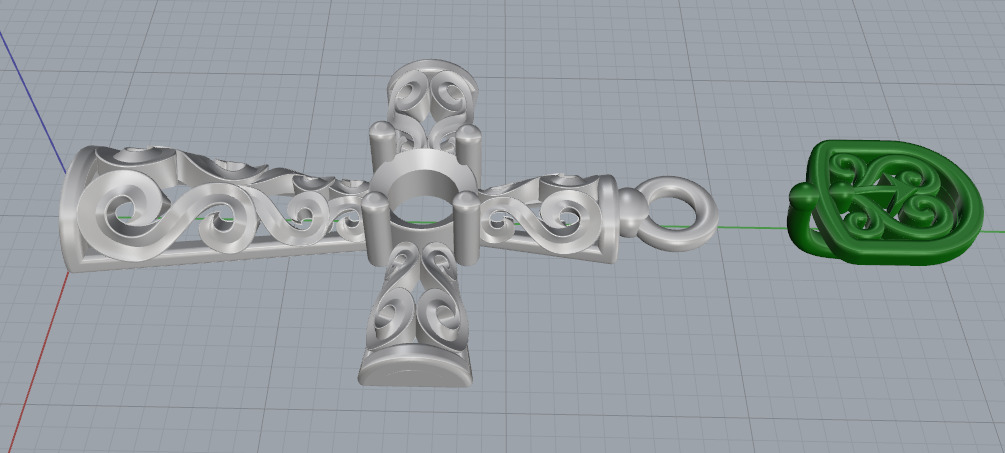 Pendant Cross N012798 3D print model_2
