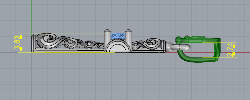 Pendant Cross N012798 3D print model_8