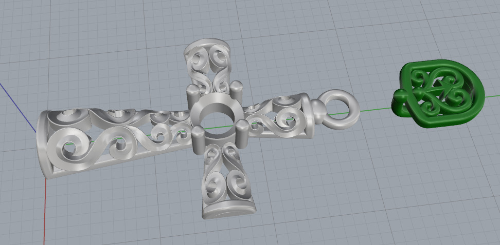 Pendant Cross N012798 3D print model_4