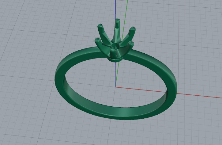 Soliter ring N012793 3D print model_2