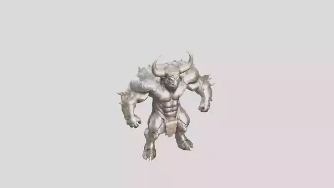 Stylized Stone Golem Warrior