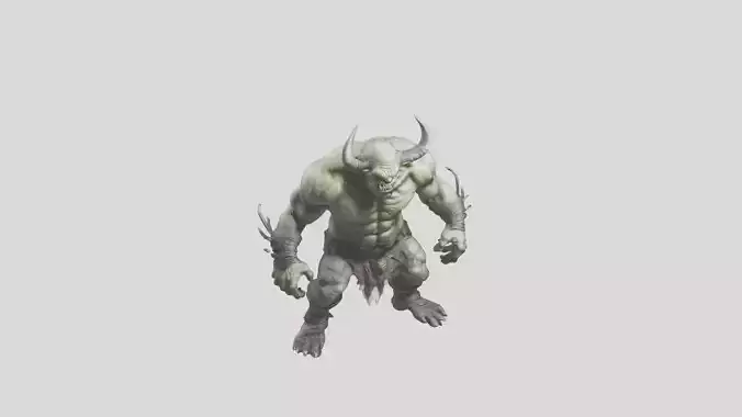 Stylized Orc Golem Warrior
