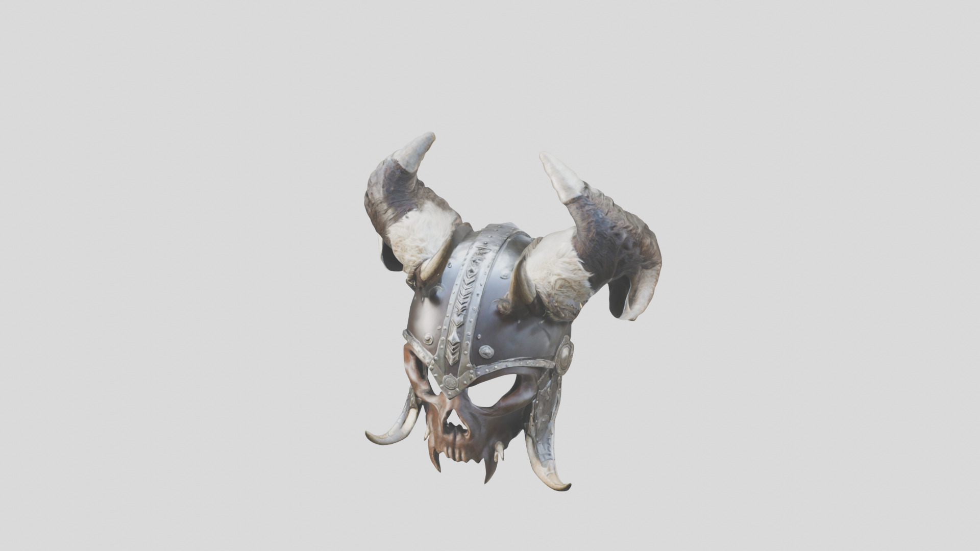 Horned Enig Helm Low-poly 3D model_7