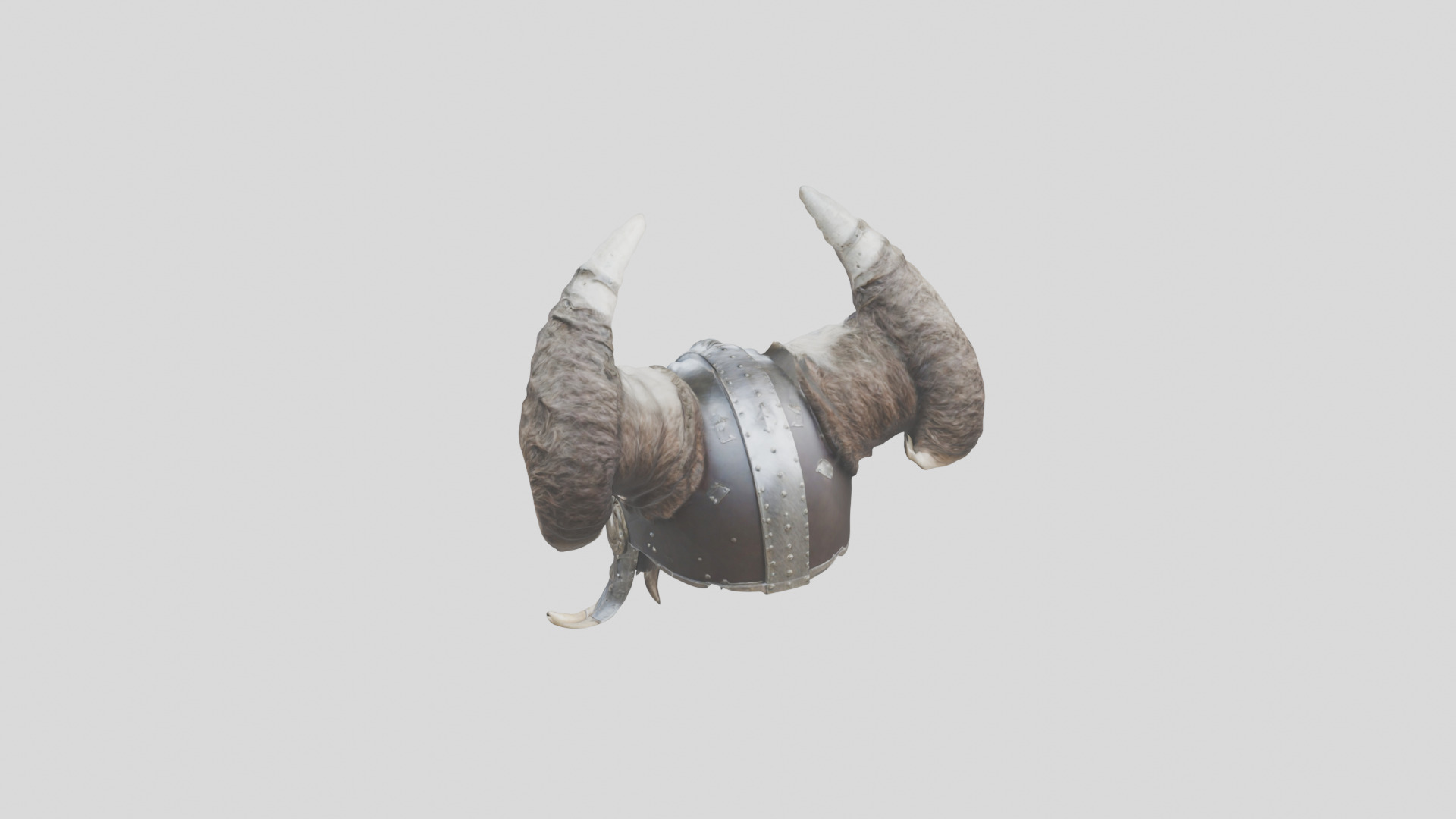Horned Enig Helm Low-poly 3D model_1