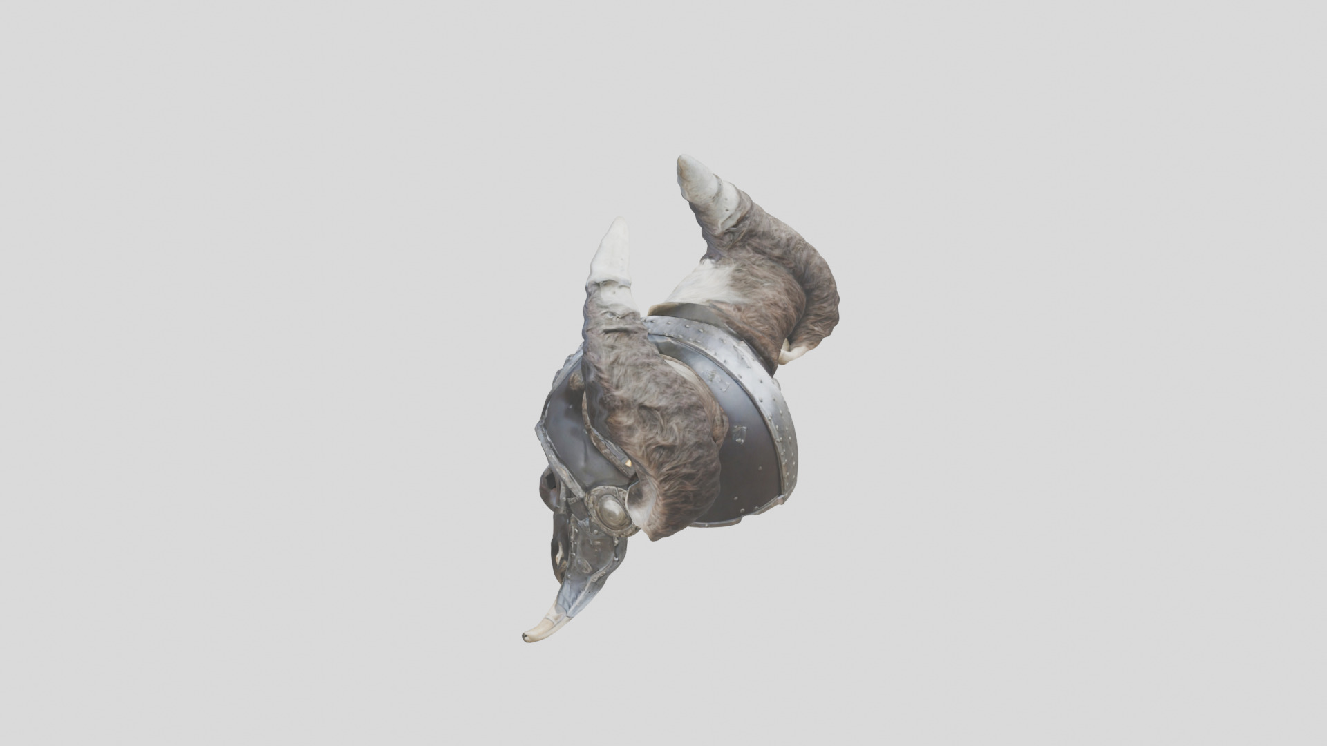 Horned Enig Helm Low-poly 3D model_3