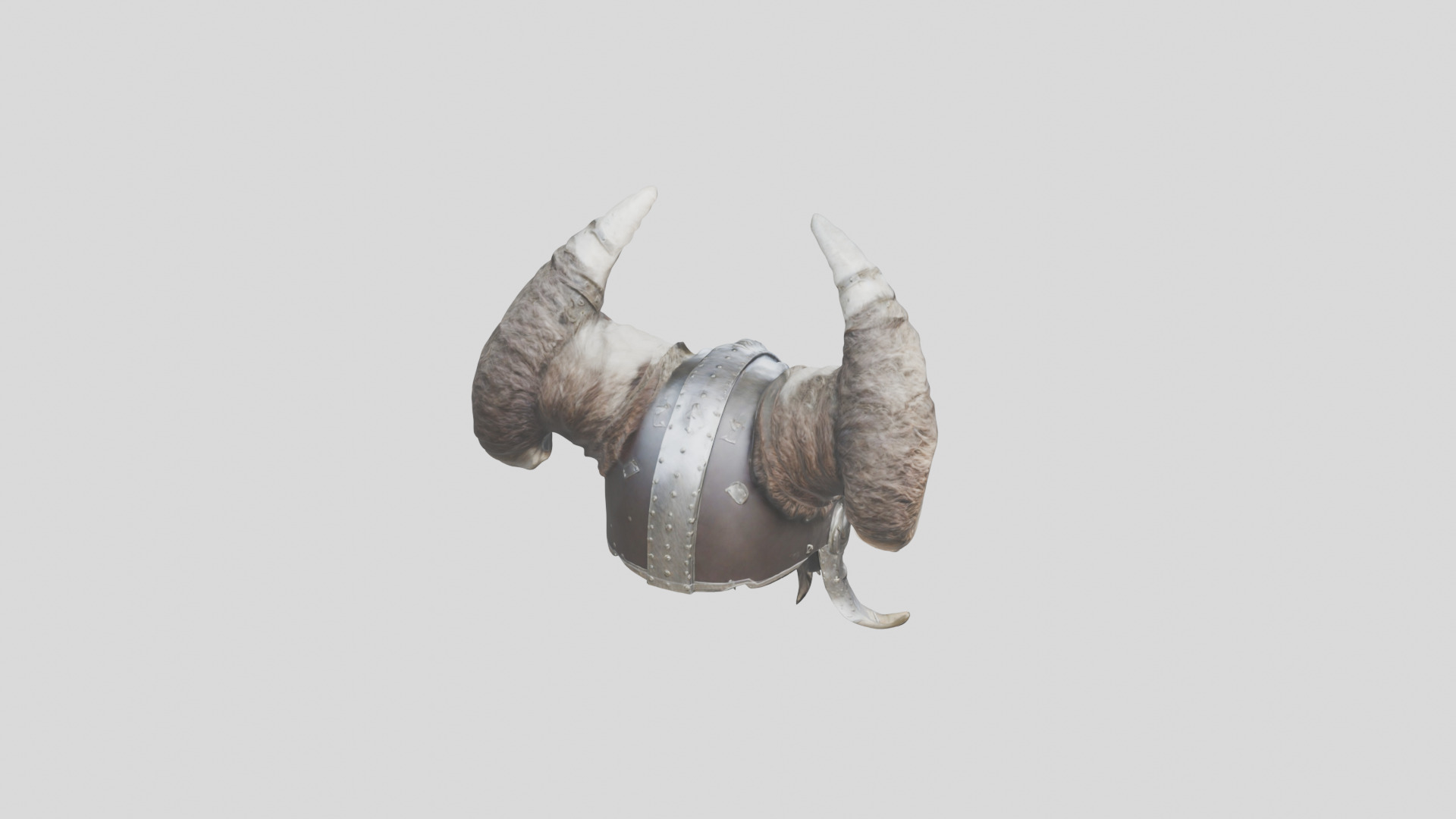 Horned Enig Helm Low-poly 3D model_13