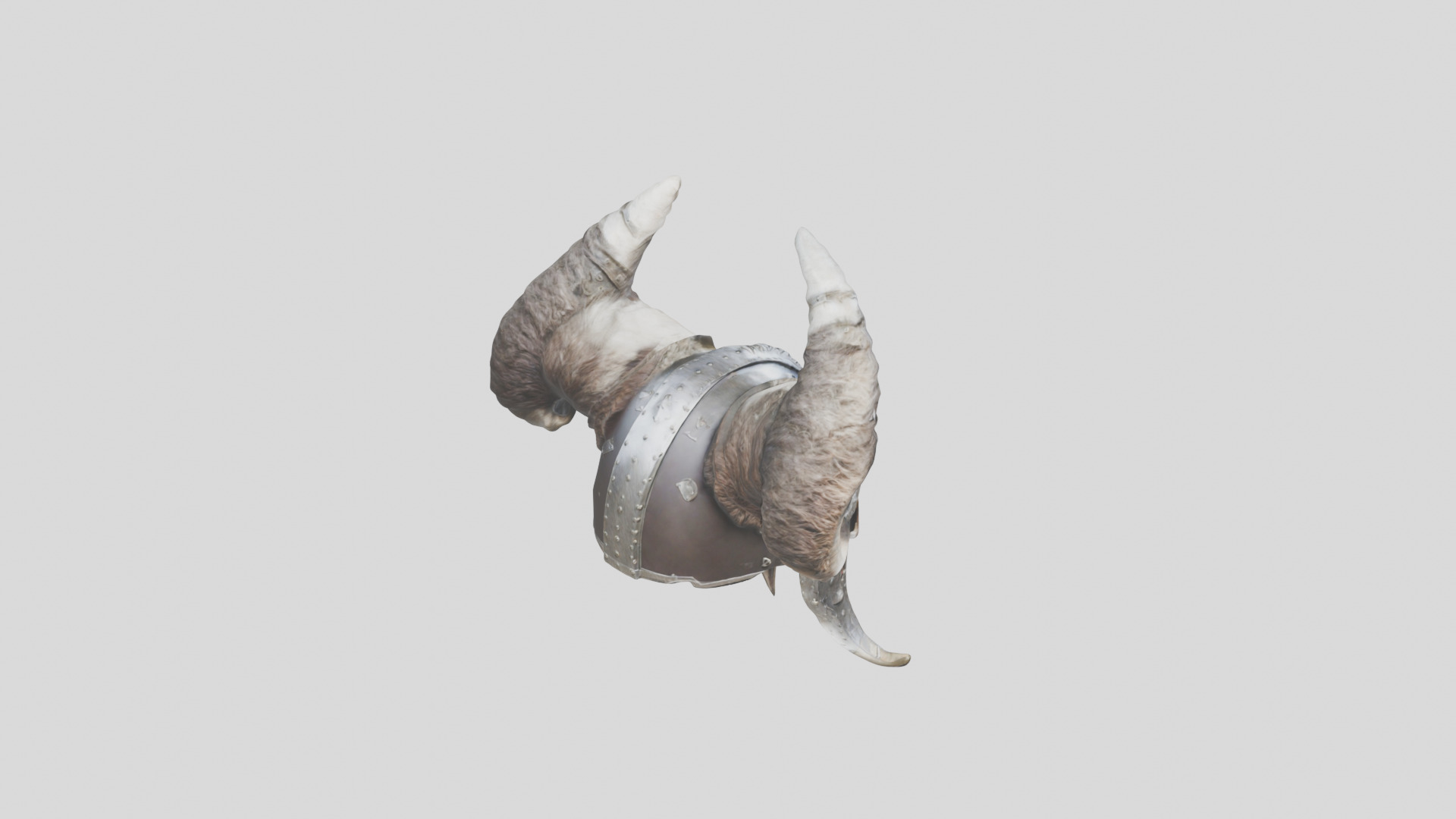 Horned Enig Helm Low-poly 3D model_12