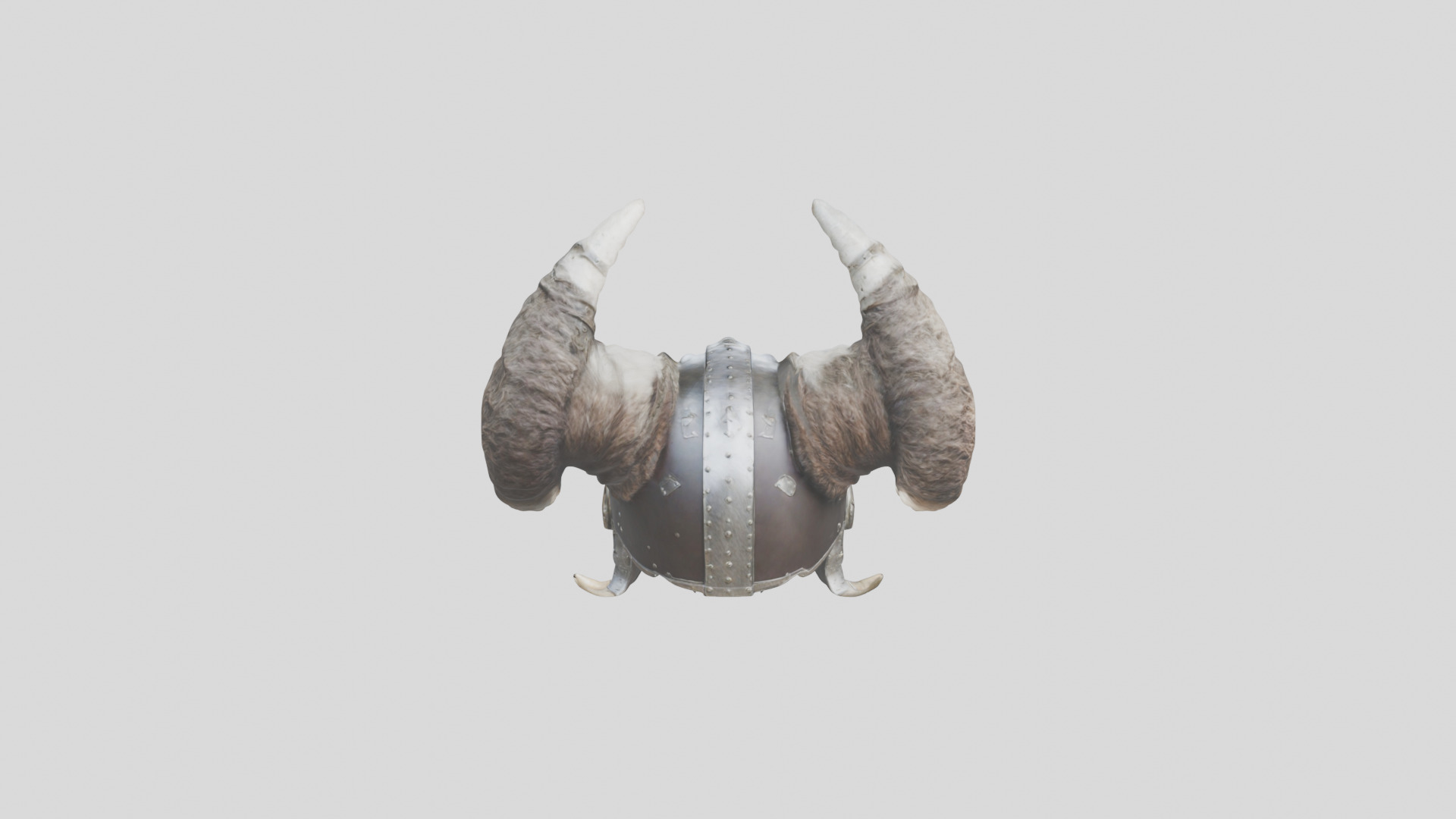 Horned Enig Helm Low-poly 3D model_14