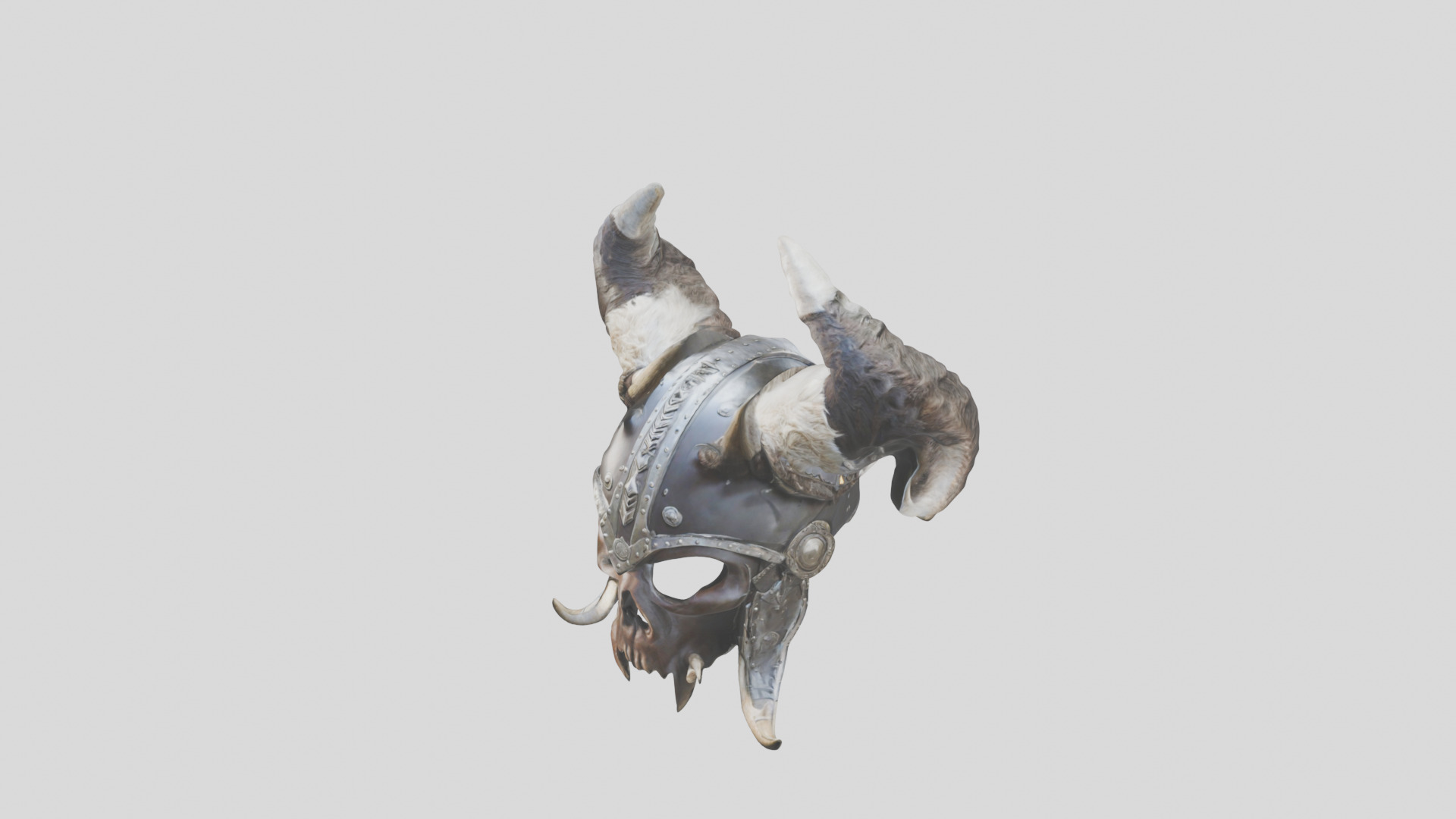 Horned Enig Helm Low-poly 3D model_6