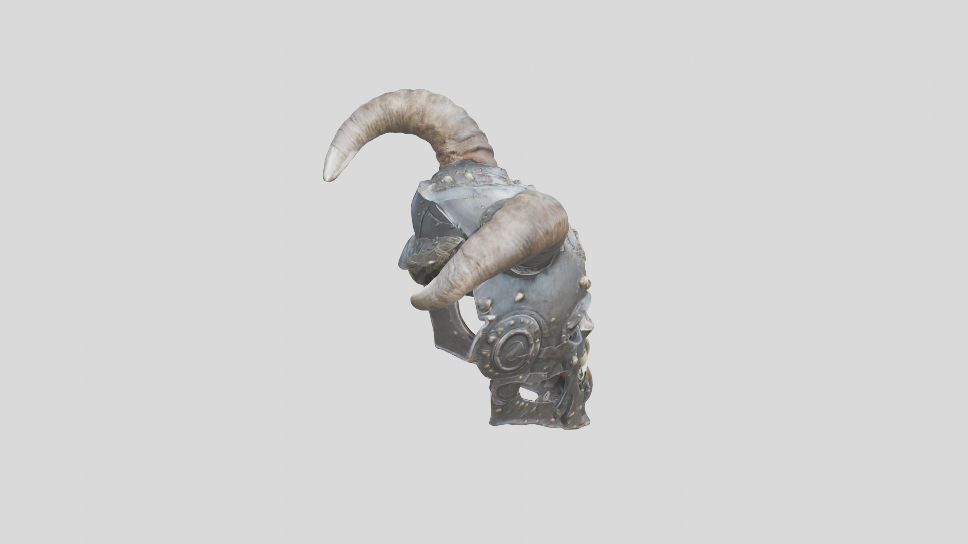 Horned Helm Low-poly 3D model_12