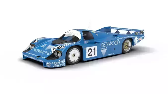 Porsche 956 Group C 1982 Kenwood Kremer Racing 3d model  3D model