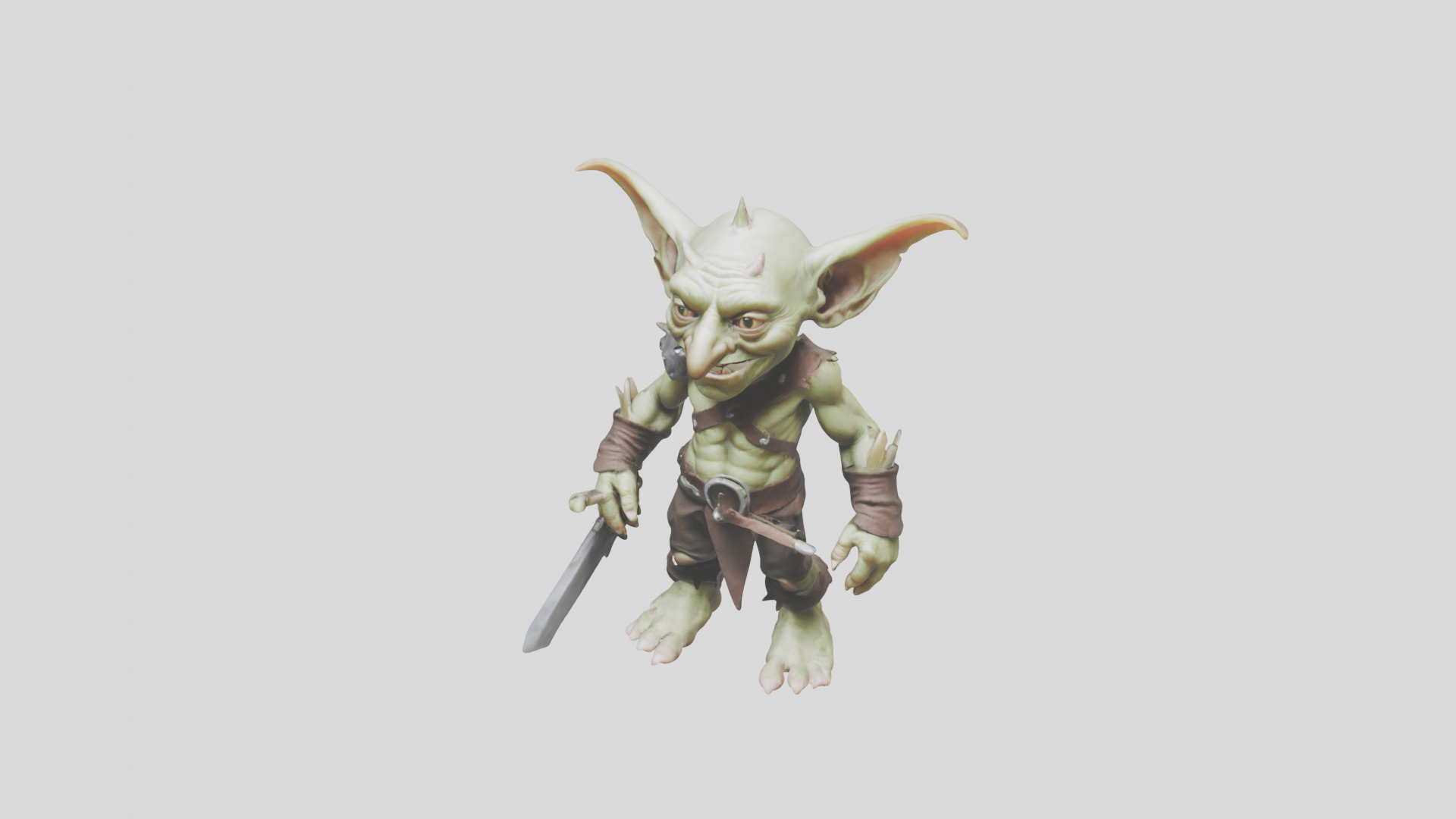 Troll Goblin Low-poly 3D model_7