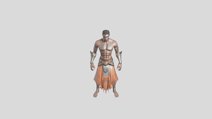 Full Body A-Pose Man Model Low-poly 3D model