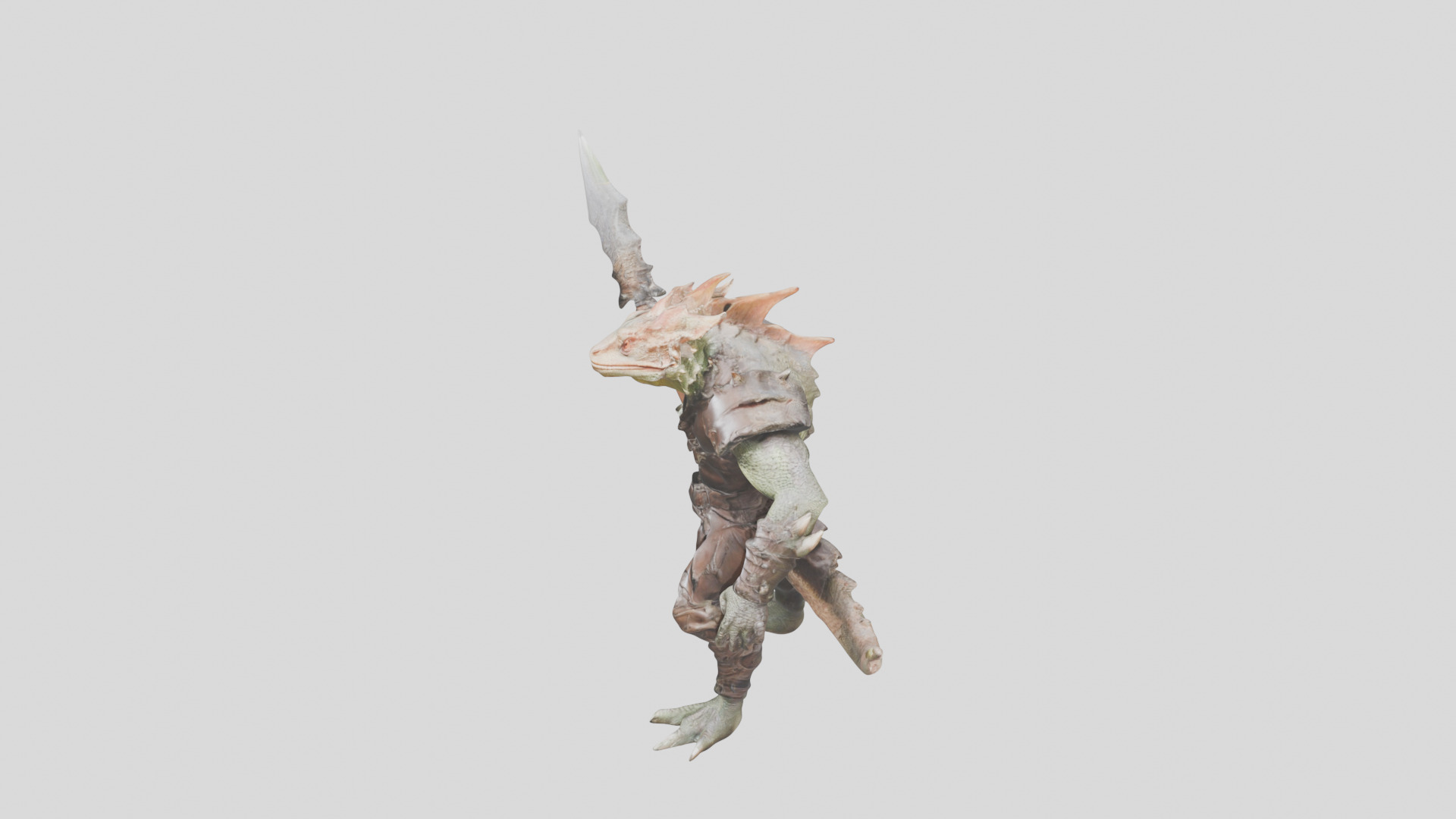 Lizard Fantasy Character 3D model_4
