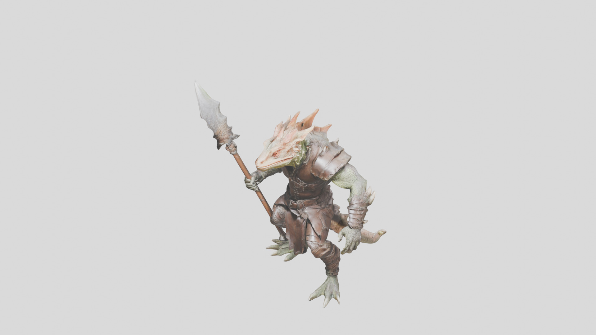Lizard Fantasy Character 3D model_6