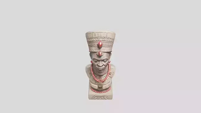 African Man Bust Head STatue