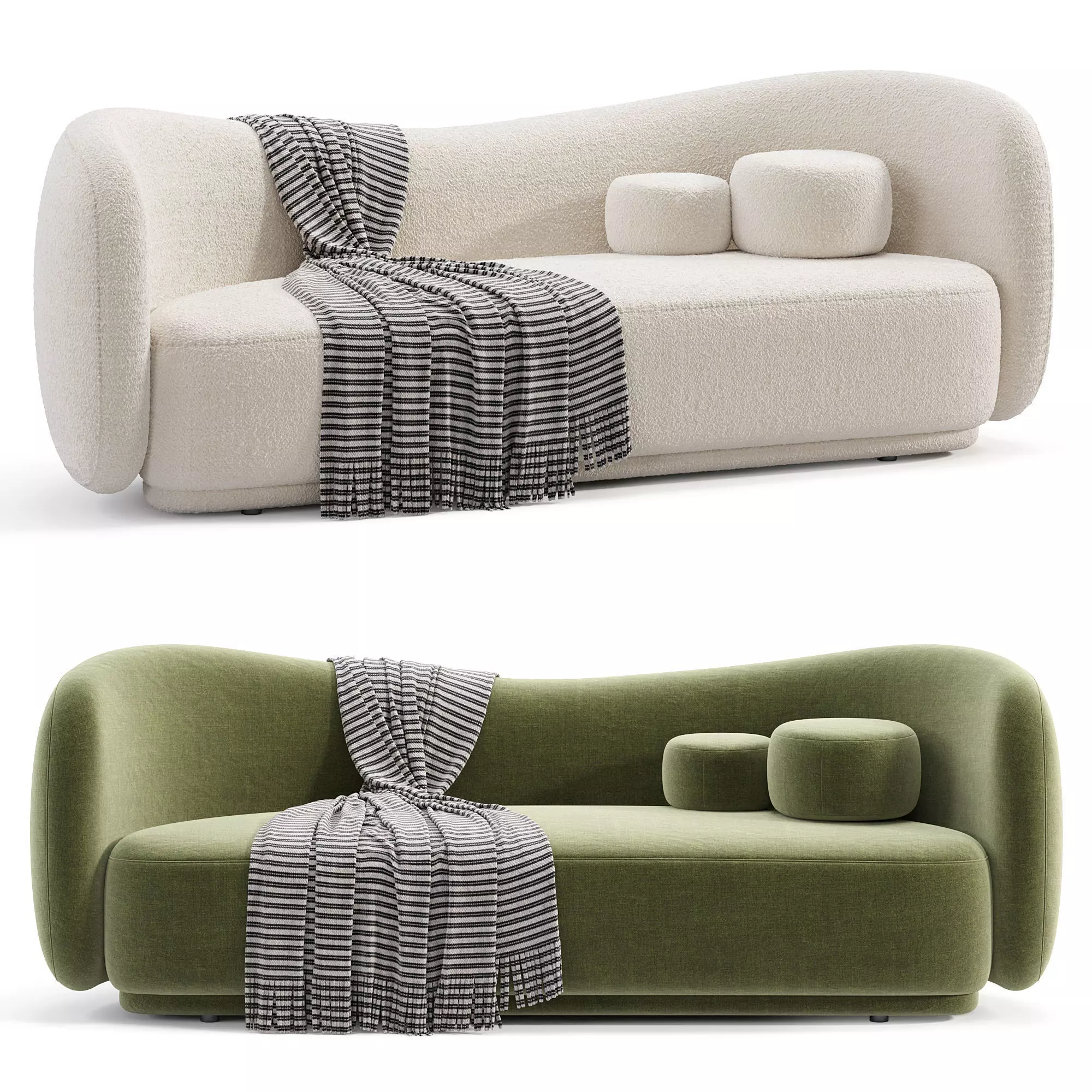 Diane Sofa Low-poly 3D model