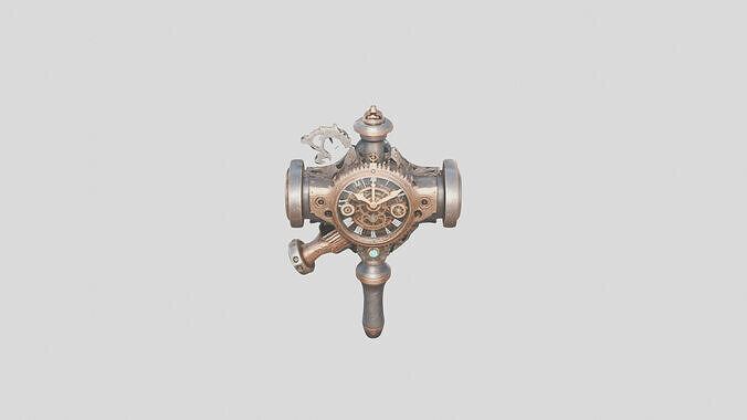 Steampunk Cog Hammer 3D Model Low-poly 3D model