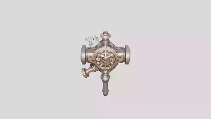 Steampunk Cog Hammer 3D Model Low-poly 3D model