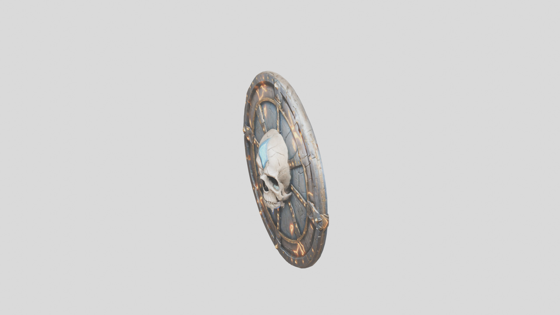 Ancient Warrior Shield with Intricate Details Low-poly 3D model_5