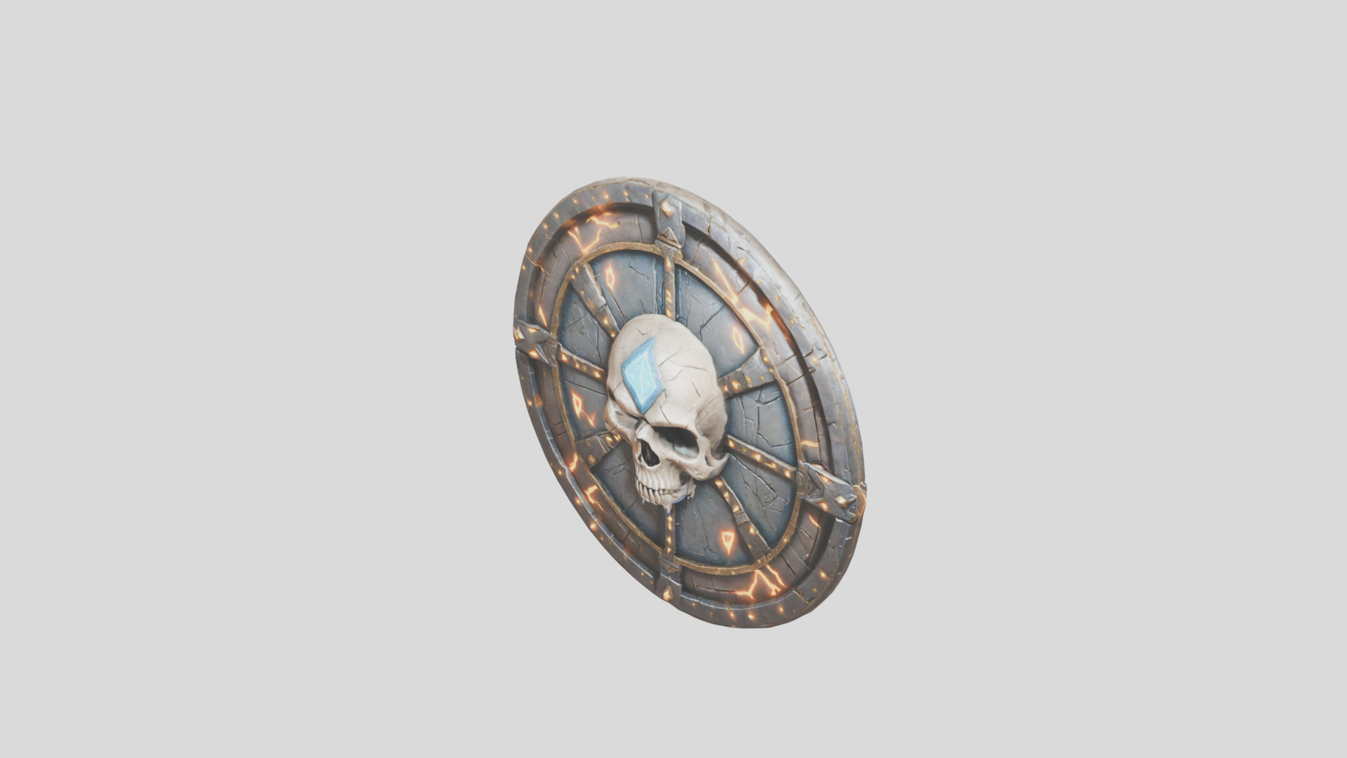 Ancient Warrior Shield with Intricate Details Low-poly 3D model_6