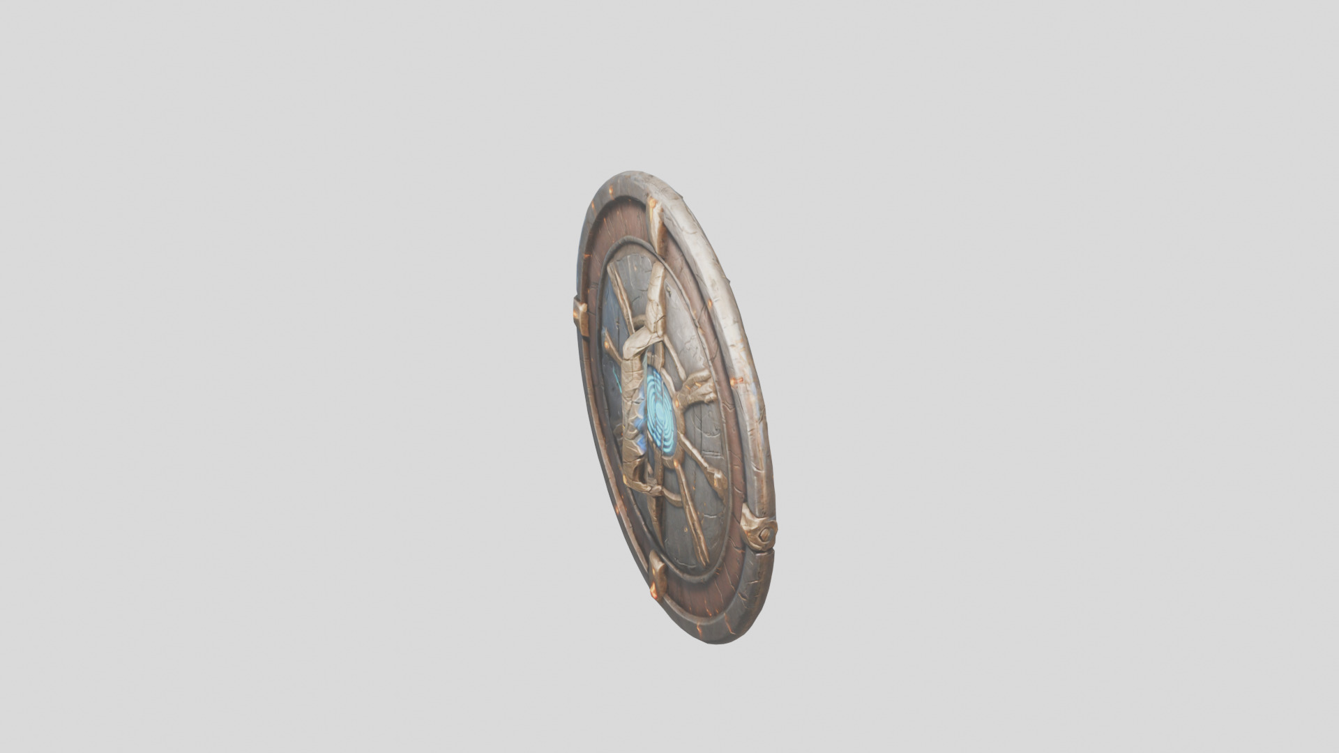 Ancient Warrior Shield with Intricate Details Low-poly 3D model_12