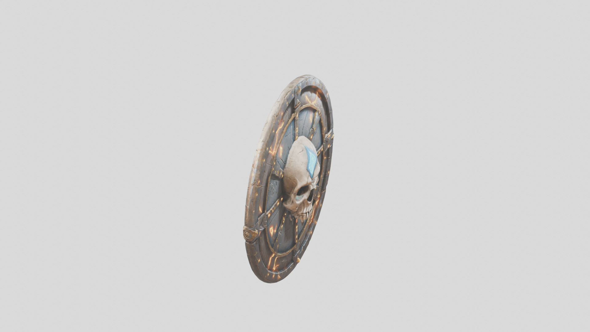 Ancient Warrior Shield with Intricate Details Low-poly 3D model_10