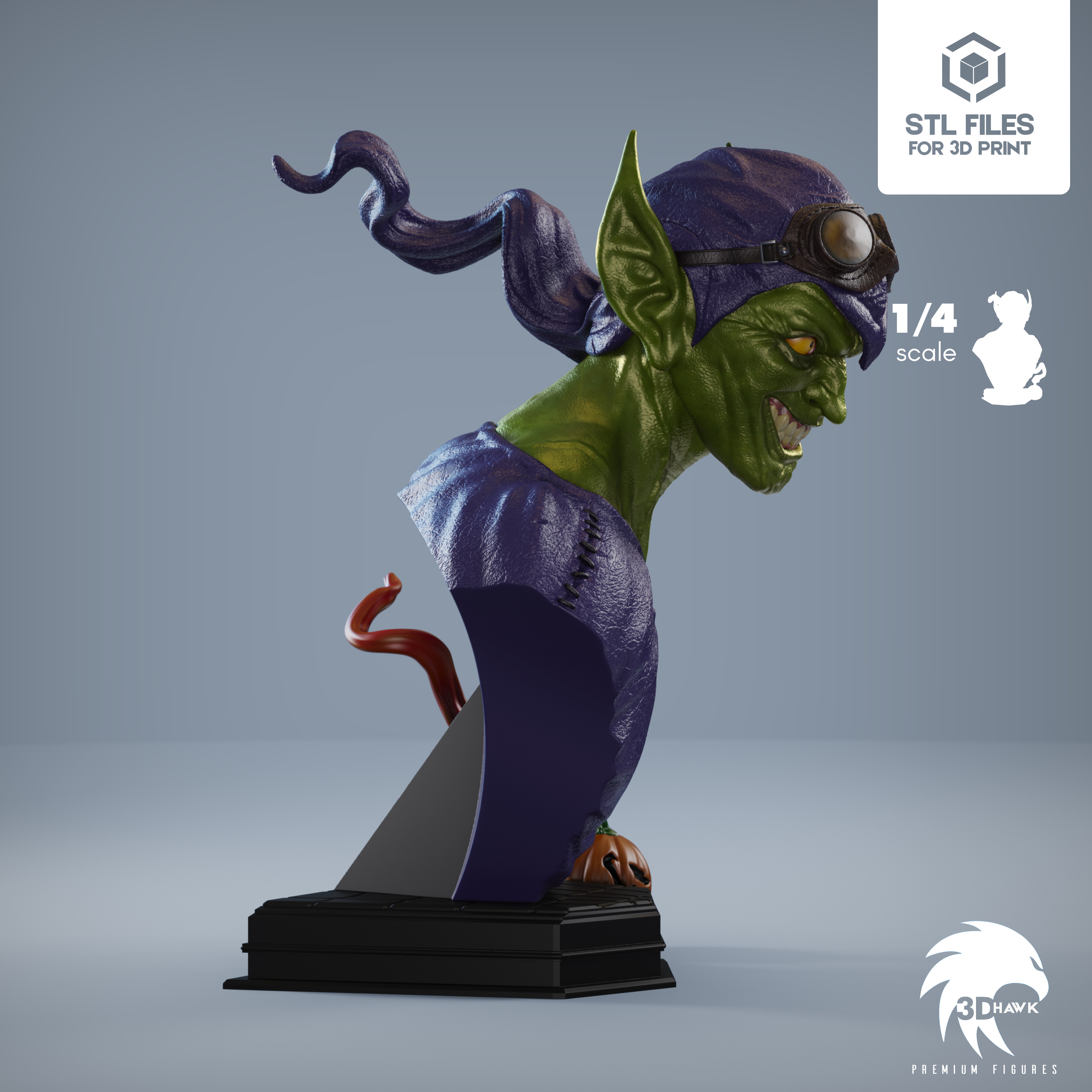 Green Goblin - Spider-Man Premium Bust Line 3D print model_3