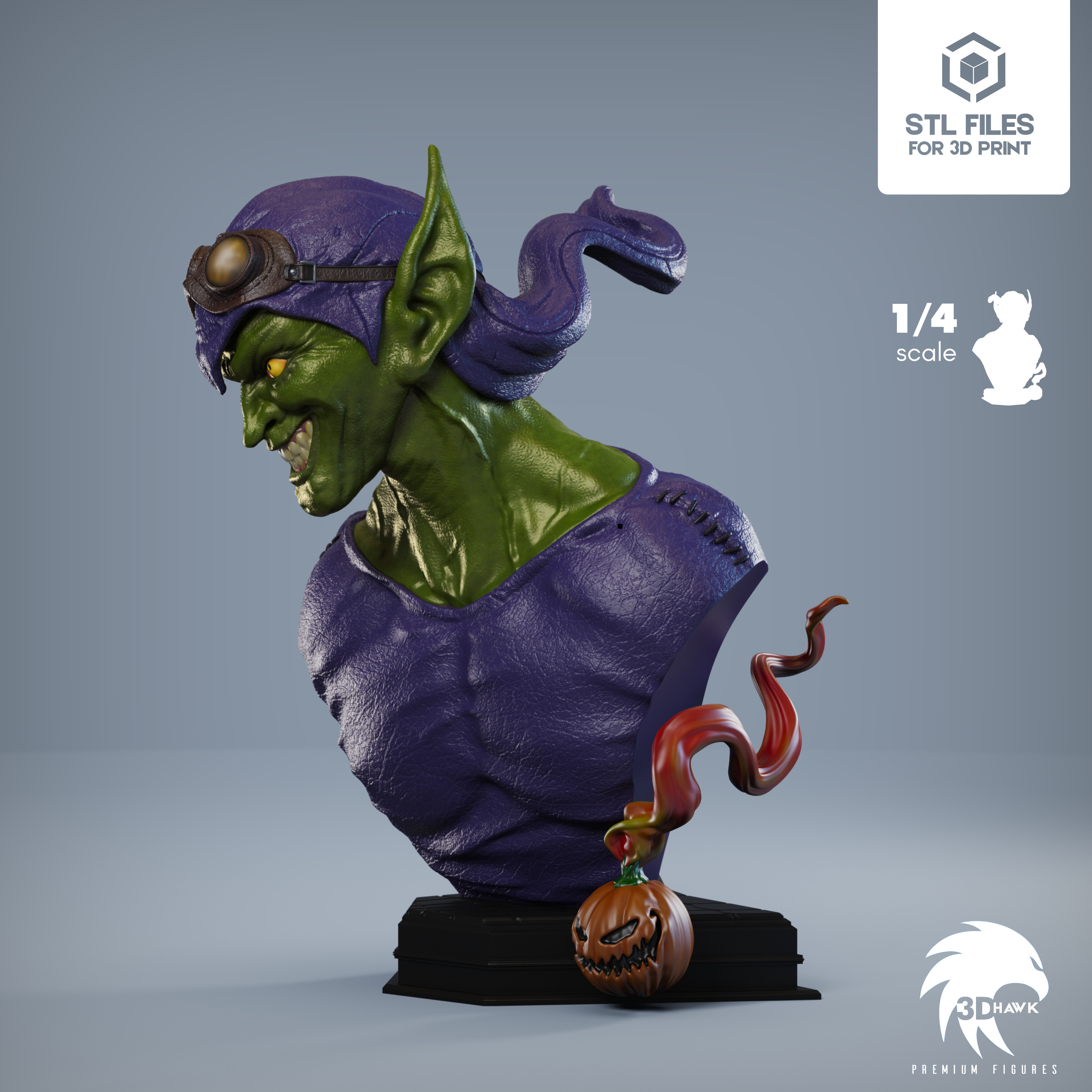 Green Goblin - Spider-Man Premium Bust Line 3D print model_2