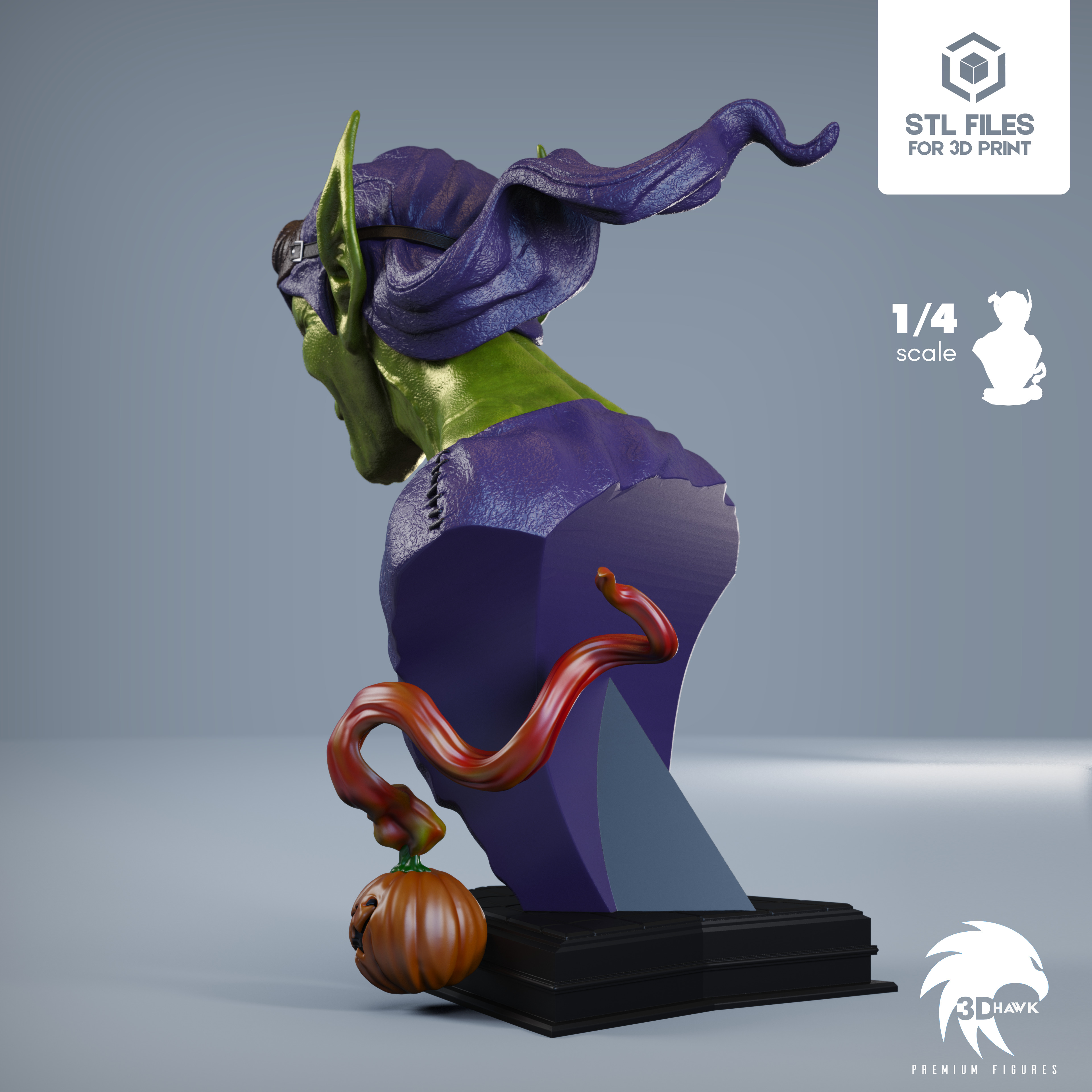 Green Goblin - Spider-Man Premium Bust Line 3D print model_4