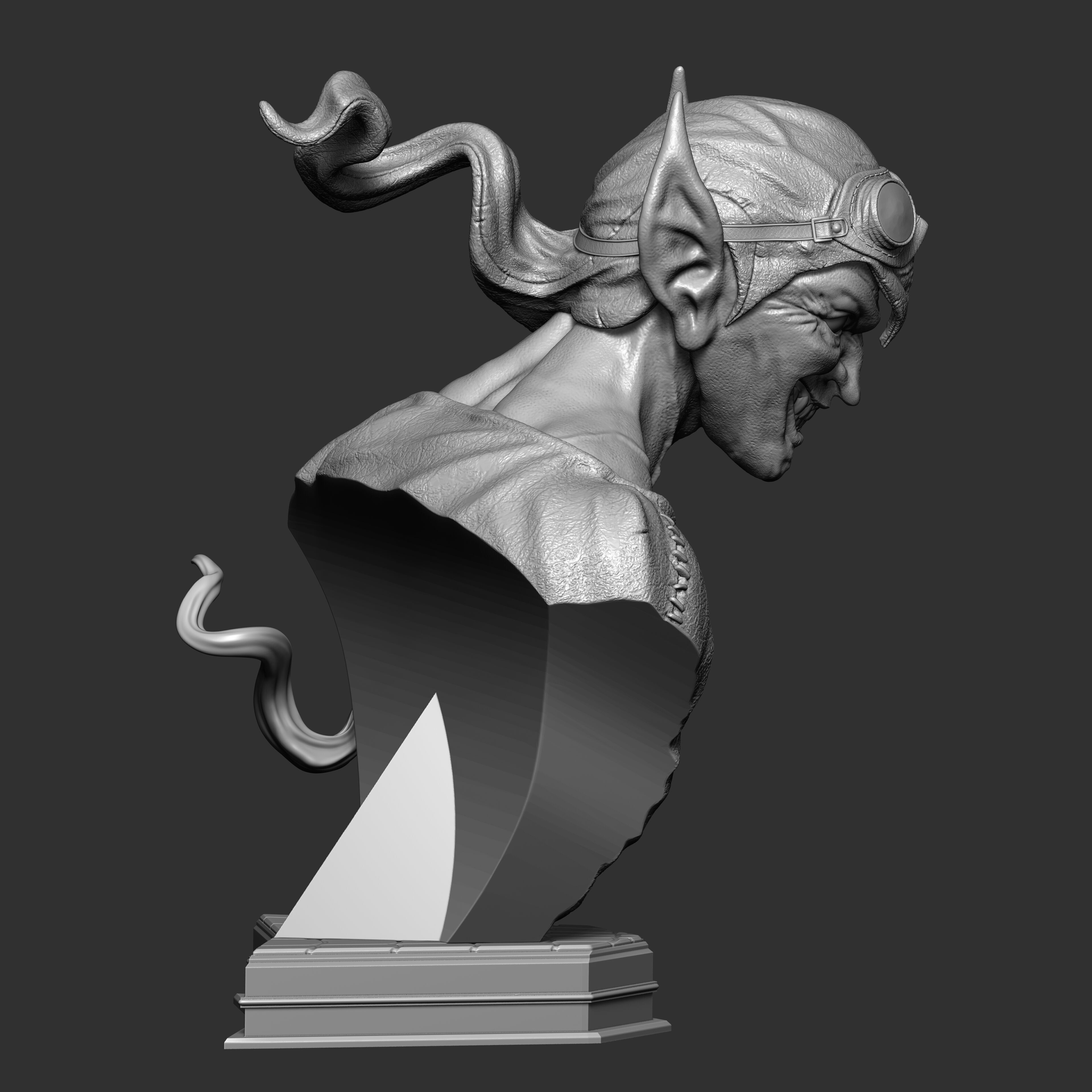 Green Goblin - Spider-Man Premium Bust Line 3D print model_8