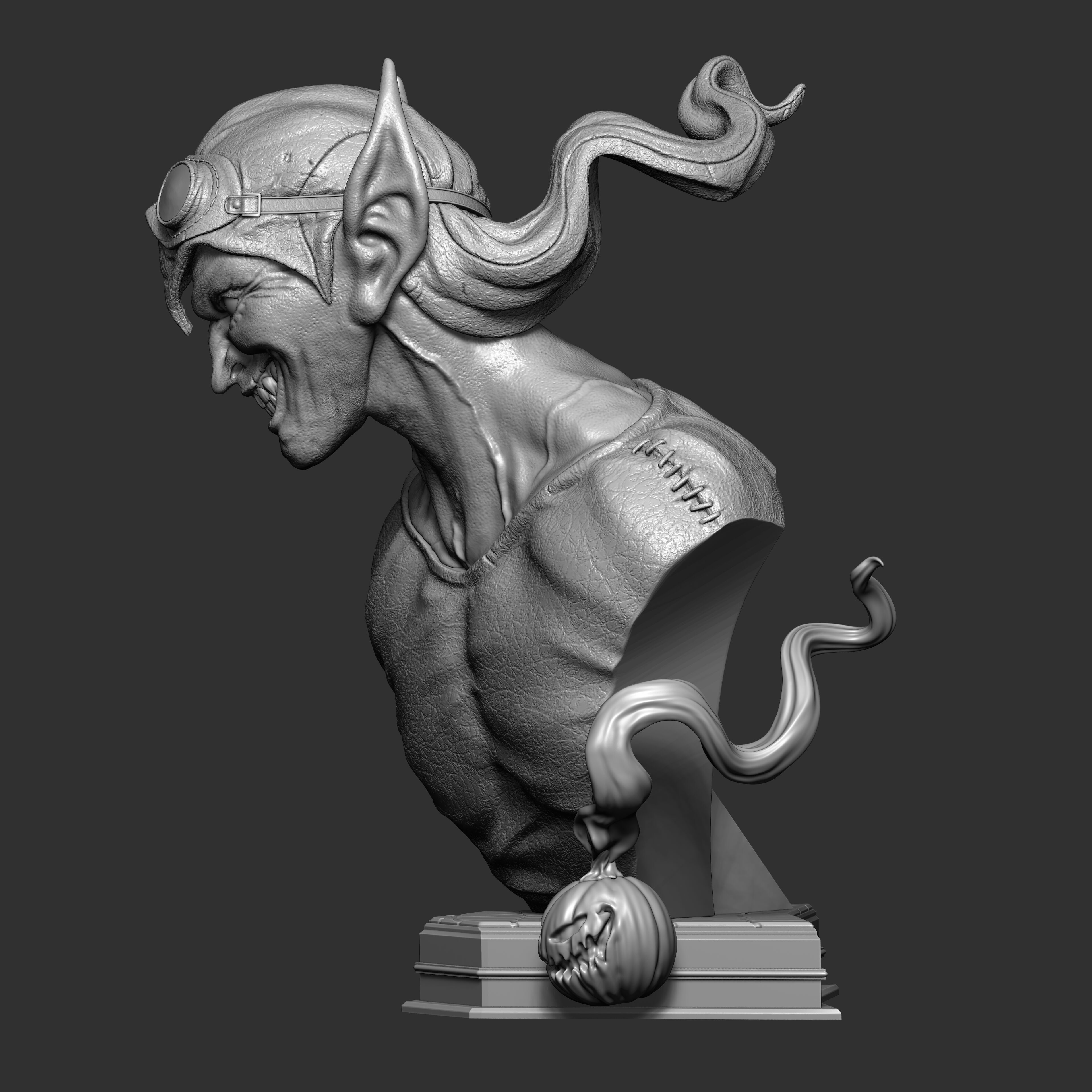 Green Goblin - Spider-Man Premium Bust Line 3D print model_11