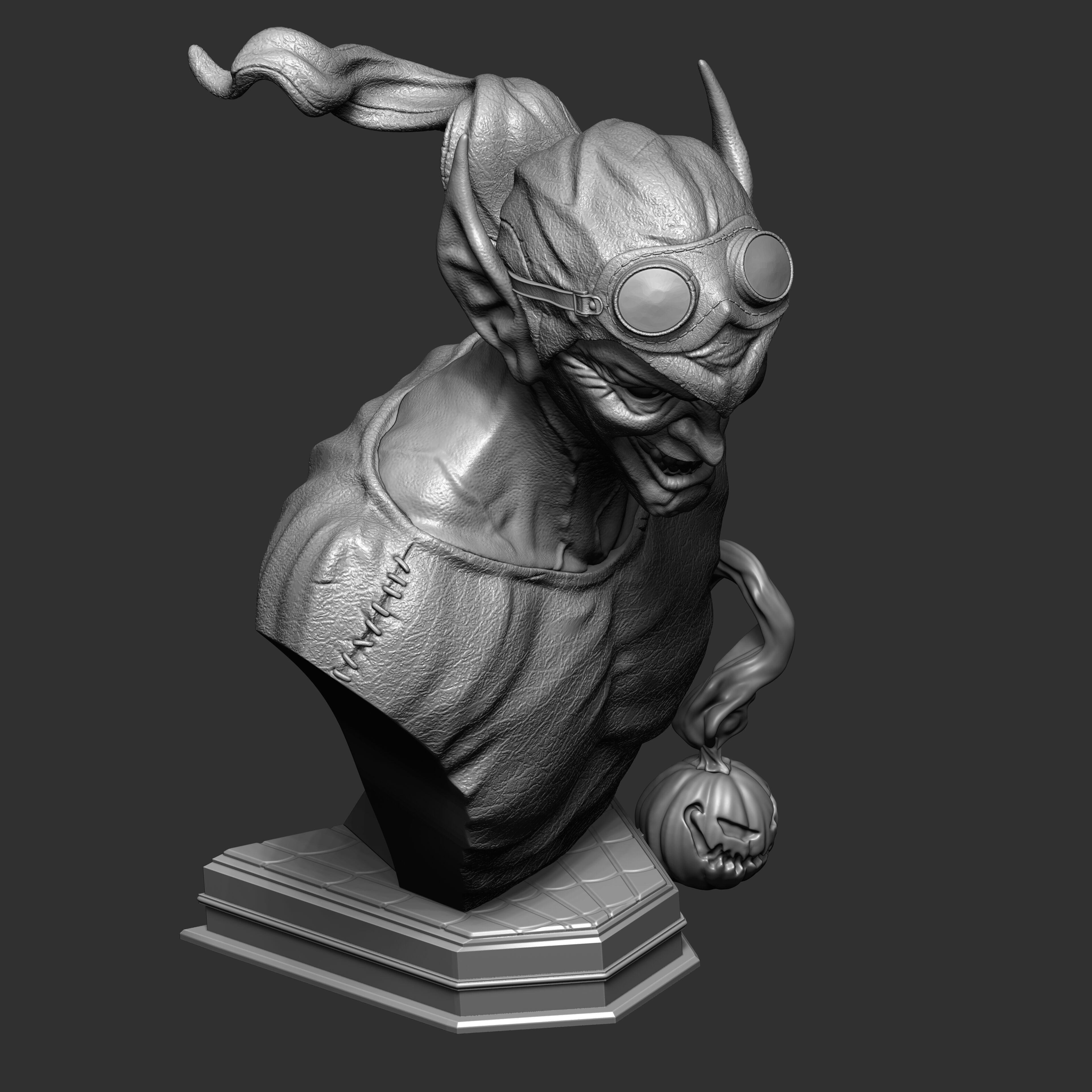 Green Goblin - Spider-Man Premium Bust Line 3D print model_15