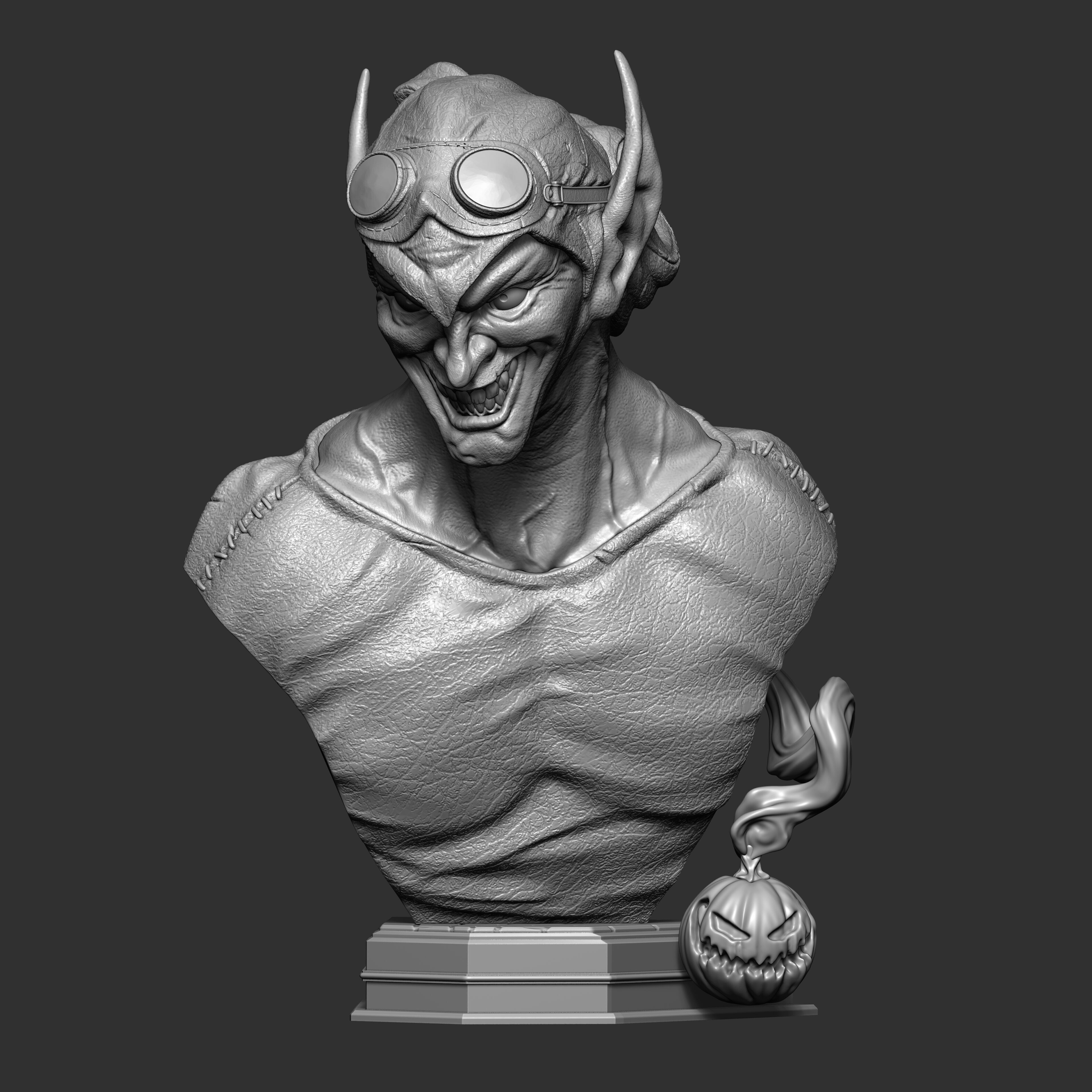 Green Goblin - Spider-Man Premium Bust Line 3D print model_12