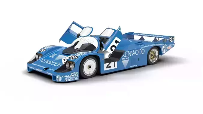 Porsche 956 Group C 1982 Kenwood Kremer Racing HQ 3d model  3D model