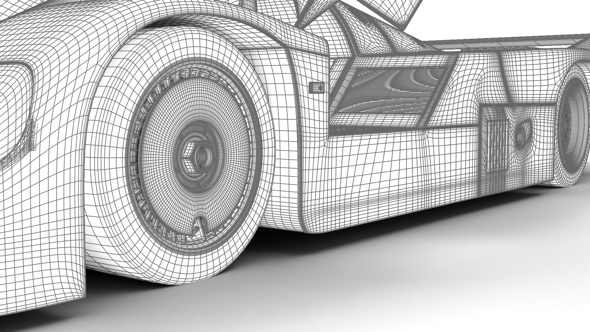 Porsche 956 Group C 1982 Kenwood Kremer Racing HQ 3d model  3D model_31