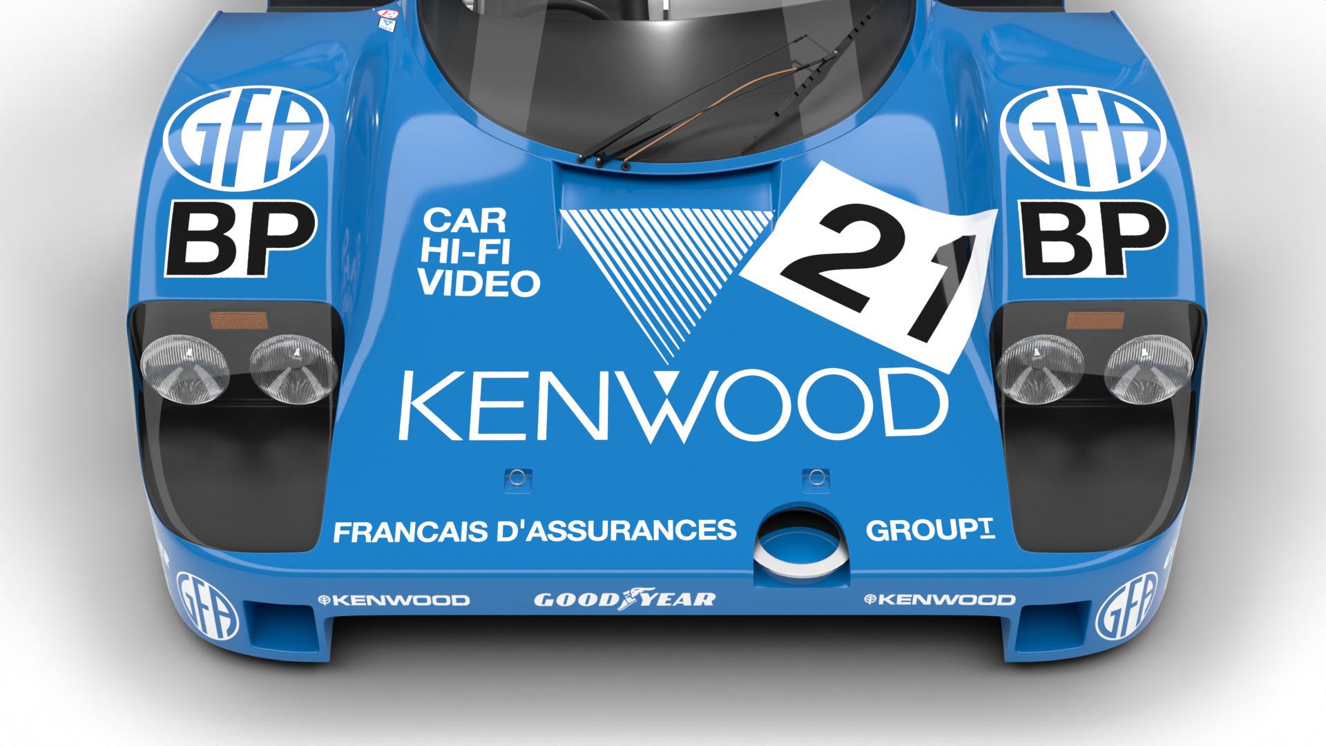 Porsche 956 Group C 1982 Kenwood Kremer Racing HQ 3d model  3D model_19