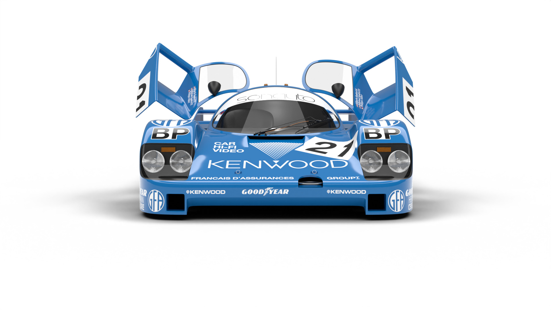 Porsche 956 Group C 1982 Kenwood Kremer Racing HQ 3d model  3D model_14