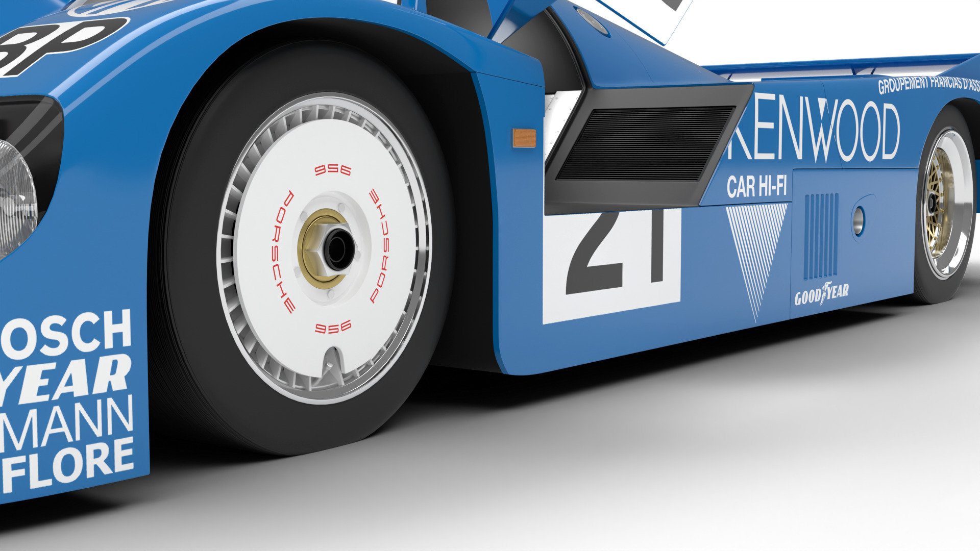 Porsche 956 Group C 1982 Kenwood Kremer Racing HQ 3d model  3D model_6
