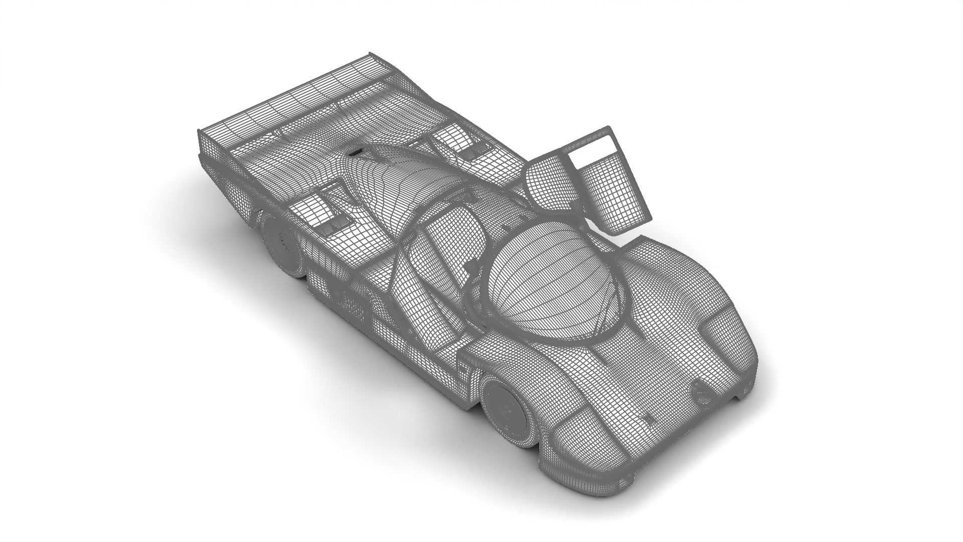 Porsche 956 Group C 1982 Kenwood Kremer Racing HQ 3d model  3D model_35